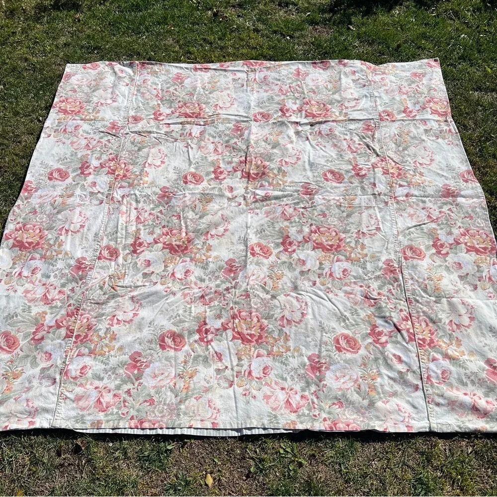 VTG Cottage Country Shabby Duvet Cover Reversible Roses Stripes Ralph Lauren?